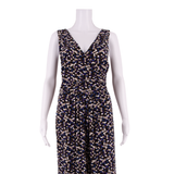 HOBBS LONDON Womens Fit & Flare Dress Blue Viscose Crazy Pattern UK 10