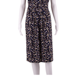 HOBBS LONDON Womens Fit & Flare Dress Blue Viscose Crazy Pattern UK 10