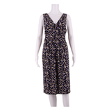 HOBBS LONDON Womens Fit & Flare Dress Blue Viscose Crazy Pattern UK 10