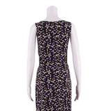HOBBS LONDON Womens Fit & Flare Dress Blue Viscose Crazy Pattern UK 10