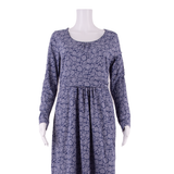 BODEN Womens Day Dress Blue Floral Long Sleeve Knee Length UK 14