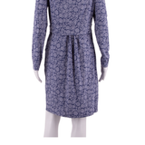 BODEN Womens Day Dress Blue Floral Long Sleeve Knee Length UK 14