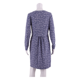 BODEN Womens Day Dress Blue Floral Long Sleeve Knee Length UK 14