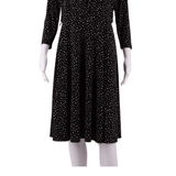 LAURA ASHLEY Womens Fit & Flare Dress Black Spotted Knee Length UK 12