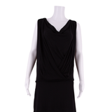 MASSIMO DUTTI Womens Shift Dress Black Sleeveless Knee Length S