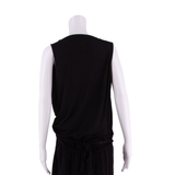 MASSIMO DUTTI Womens Shift Dress Black Sleeveless Knee Length S