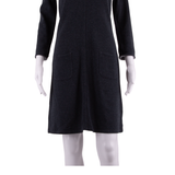 WHITE STUFF Pocketed Womens Shift Dress Grey Knee Length UK 8