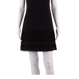 MONSOON Womens A-Line Dress Black Short Sleeve Knee Length UK 8