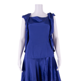 KAREN MILLEN Womens Fit & Flare Dress Blue Short Sleeve Knee Length UK 10