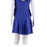 KAREN MILLEN Womens Fit & Flare Dress Blue Short Sleeve Knee Length UK 10