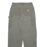 CARHARTT Carpenter Mens Trousers Grey Relaxed Straight W28 L31