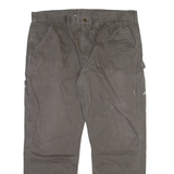 CARHARTT Carpenter Mens Trousers Grey Relaxed Straight W40 L30