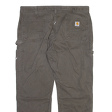 CARHARTT Carpenter Mens Trousers Grey Relaxed Straight W40 L30