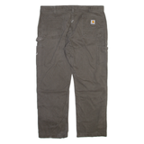 CARHARTT Carpenter Mens Trousers Grey Relaxed Straight W40 L30