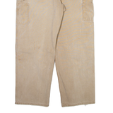 CARHARTT Carpenter Womens Trousers Beige Relaxed Straight W38 L30
