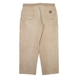 CARHARTT Carpenter Womens Trousers Beige Relaxed Straight W38 L30
