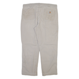 CARHARTT Carpenter Mens Trousers Beige Relaxed Straight W40 L30