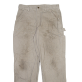CARHARTT Carpenter Mens Trousers Beige Relaxed Straight W32 L30