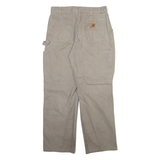 CARHARTT Carpenter Mens Trousers Beige Relaxed Straight W32 L30