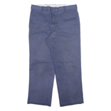DICKIES 874 Workwear Mens Trousers Blue Regular Straight W34 L27