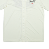 FILA Coca Cola Popper Button Mens Plain Shirt Cream S