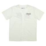 FILA Coca Cola Popper Button Mens Plain Shirt Cream S