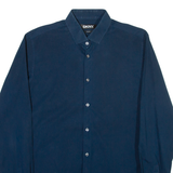DKNY Slim Fit Mens Plain Shirt Blue Long Sleeve M