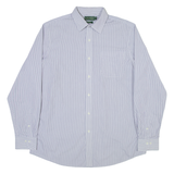 LAUREN RALPH LAUREN Mens Shirt Blue Striped Long Sleeve XL