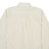 TOMMY HILFIGER Mens Shirt Cream Check Long Sleeve M