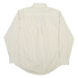 TOMMY HILFIGER Mens Shirt Cream Check Long Sleeve M