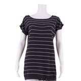 LAURA ASHLEY Womens T-Shirt Dress Blue Striped Short Sleeve Short UK 10