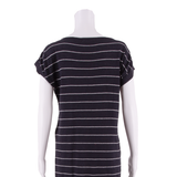 LAURA ASHLEY Womens T-Shirt Dress Blue Striped Short Sleeve Short UK 10