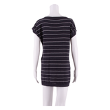 LAURA ASHLEY Womens T-Shirt Dress Blue Striped Short Sleeve Short UK 10