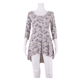 PHASE EIGHT Hi - Low Womens Fit & Flare Dress Blue Floral Knee Length UK 8