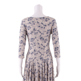 PHASE EIGHT Hi - Low Womens Fit & Flare Dress Blue Floral Knee Length UK 8
