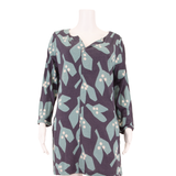 WHITE STUFF Womens Shift Dress Blue Crazy Pattern Knee Length UK 12