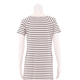 WHITE STUFF Womens Shift Dress White Striped Short Sleeve Knee Length UK 10