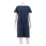 LAURA ASHLEY Womens Shift Dress Blue Floral Short Sleeve Knee Length UK 12