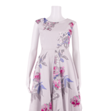 JOULES Occasion Wear Womens Fit & Flare Dress Grey Floral Knee Length UK 8