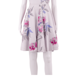 JOULES Occasion Wear Womens Fit & Flare Dress Grey Floral Knee Length UK 8