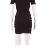 SLAZENGER Womens Bodycon Dress Black Short Sleeve Knee Length UK 8