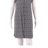 FAT FACE Womens Shift Dress Blue Viscose Floral Short Sleeve Knee Length UK 10