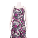 FAT FACE Womens A-Line Dress Purple Floral Sleeveless Knee Length UK 8
