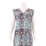 WHITE STUFF Womens Shift Dress Blue Floral Short Sleeve Knee Length UK 10