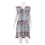 WHITE STUFF Womens Shift Dress Blue Floral Short Sleeve Knee Length UK 10