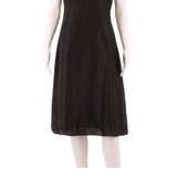 MONSOON Womens A-Line Dress Black Linen Sleeveless Knee Length UK 12