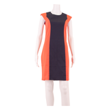 FRENCH CONNECTION Womens Shift Dress Blue Colourblock Knee Length UK 10