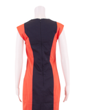 FRENCH CONNECTION Womens Shift Dress Blue Colourblock Knee Length UK 10