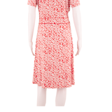 HOBBS LONDON Womens Fit & Flare Dress Red Viscose Floral Knee Length UK 12