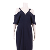 WHISTLES Womens Sheath Dress Blue Short Sleeve Midi UK 10